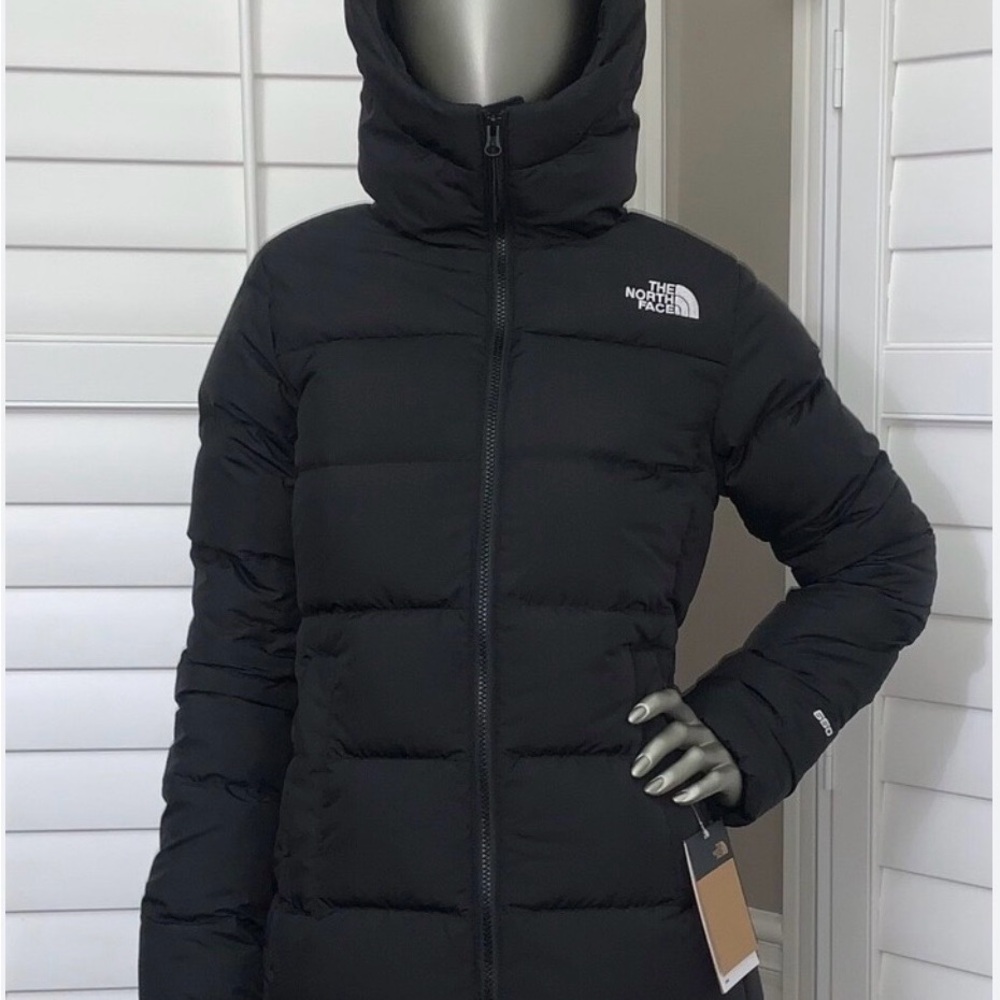 The North Face Women's Black Hooded Puffer Coat